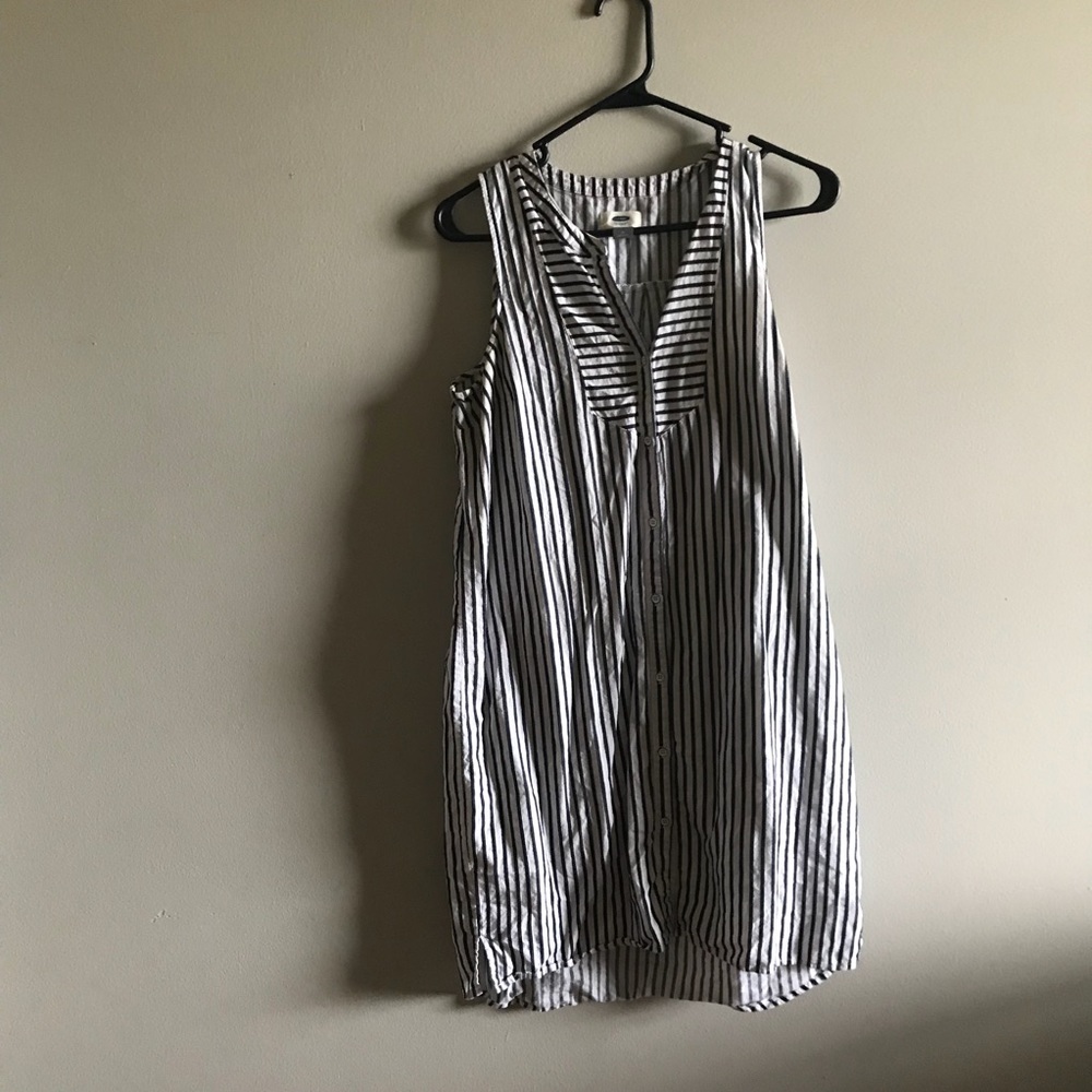 Linen striped old navy dress